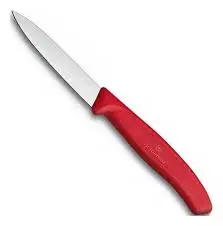 CUCHILLO LISO 8 CM ROJO