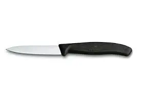 CUCHILLO LISO 8 CM NEGRO