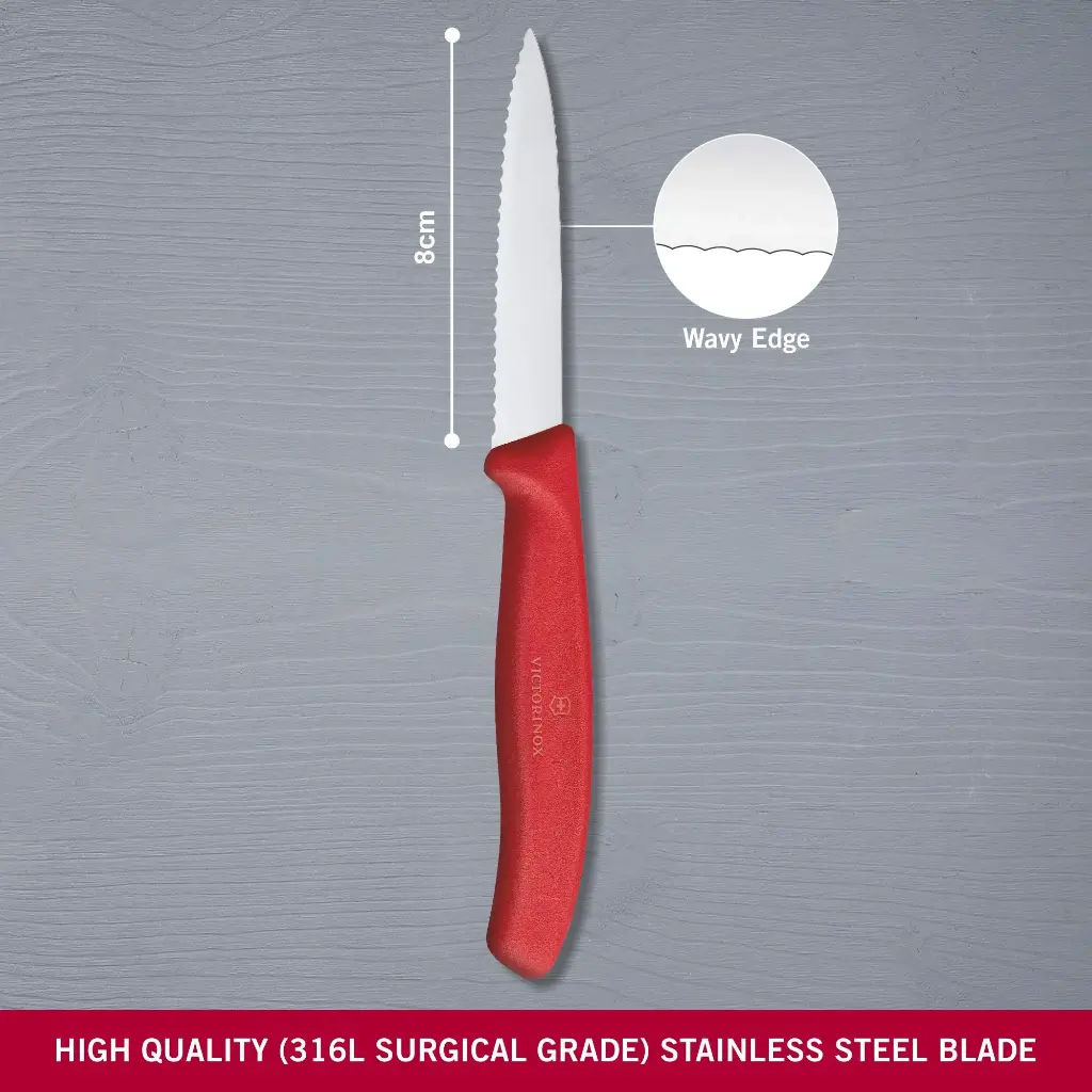 CUCHILLO DENTADO ROJO